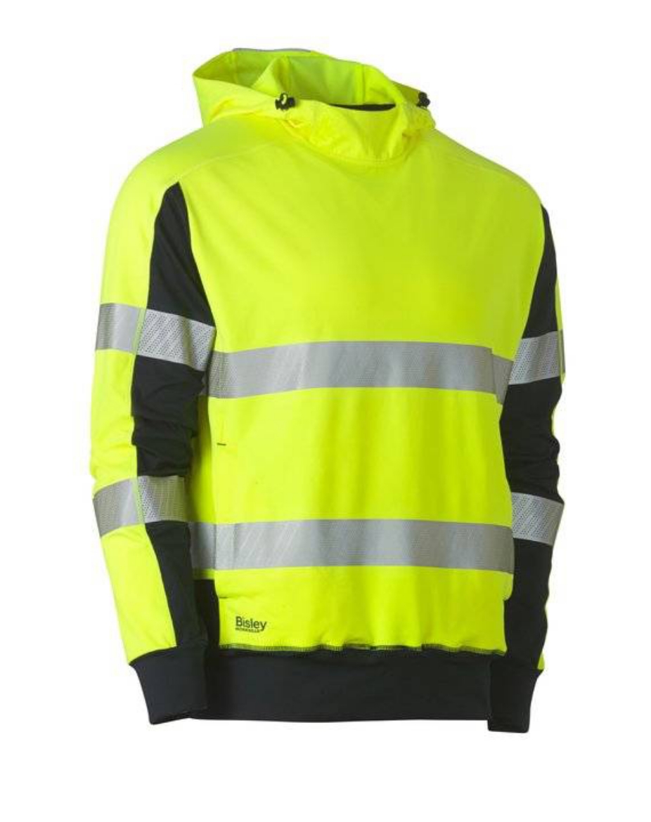 Picture of Bisley, Taped Two Tone Hi Vis Contrast 4 Way Stretchy Hoodie